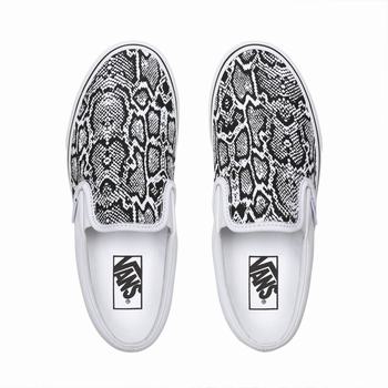 Damske Slip On Tenisky Vans Python Classic Biele VA58UQPST